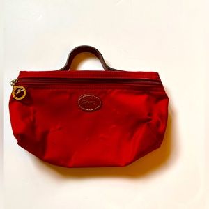 Longchamp mini pouch in red